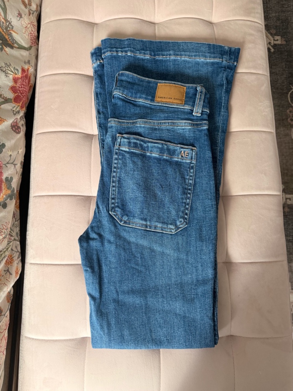 American Eagle Outfitters Blue Wide-Leg Jeans